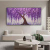Purple Wisteria Textured Floral Painting Wisteria Decor