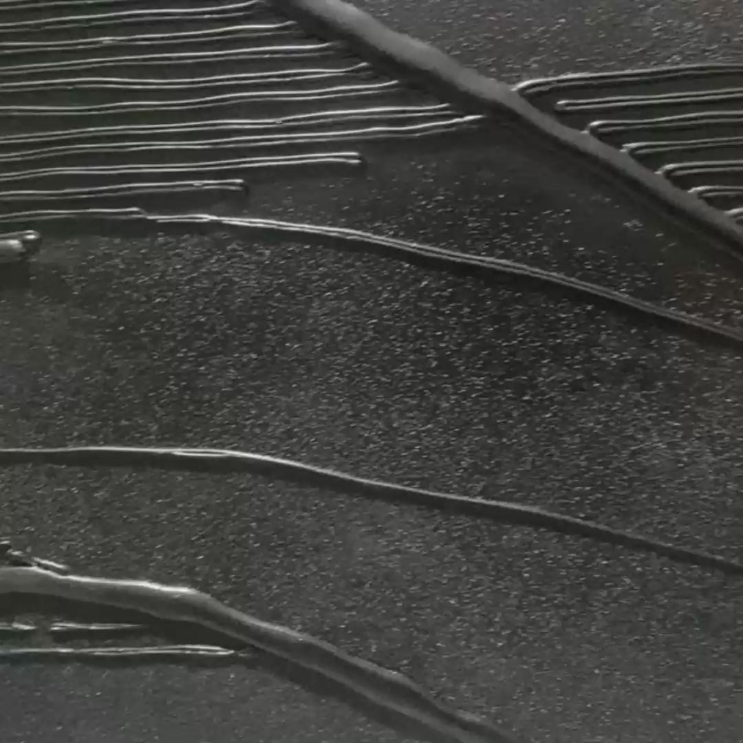 Black Textured Waves painting by Javier Ramirez, minimalist modern art, perfect for living room, office or bedroom decor