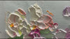 Petal Rain impasto floral oil painting – colorful textured wall art