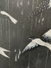 Ascension: Original Beaded Birds Artwork - Textured Black and White Wall Art Decor