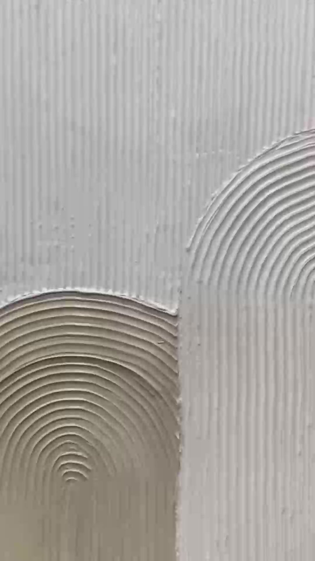 Ready to Ship ｜Beige Arches Diptych: Vertical Textured Abstract Wall Art Set