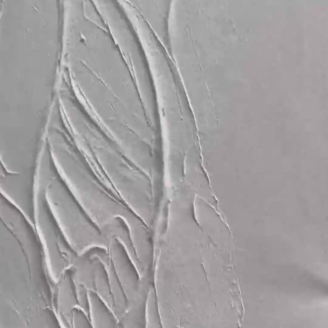 ALPINE SLOPES: Textured White Skiing Landscape Painting