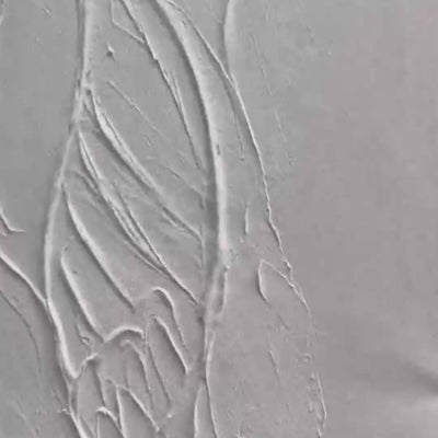 ALPINE SLOPES: Textured White Skiing Landscape Painting