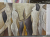 Abstract Figures: Textured Abstract Figures Painting | Beige and Brown Wall Art | Horizontal Canvas | Modern Decor