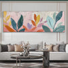 Pastel Botanical Panoramic: Floral Painting | Panoramic Wall Art | Pastel Decor