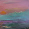 Ready to Ship ｜Watercolor Sunset: Impressionist Floral Landscape