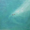 AQUA SOLITUDE Minimalist Ocean Scene Oil Painting
