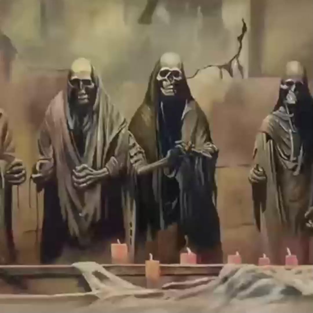 THE LAST SUPPER, Dark Art, Gothic Decor, Panoramic Wall Art