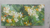 ORANGE BLOSSOM: Textured Floral Painting, White Flowers Wall Art, Panoramic Canvas, Impressionist Decor