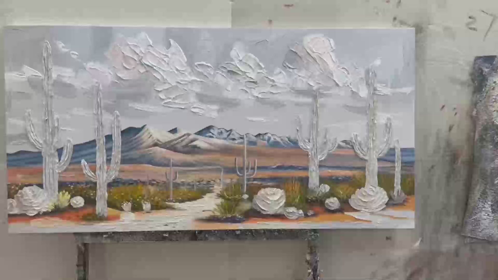 DESERT_DREAM_Textured_Desert_Landscape_Painting_Impasto_Wall_Art_Horizontal_Canvas_Cactus_Decor