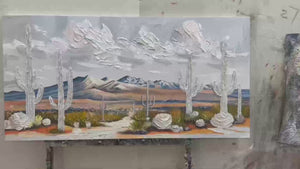 DESERT_DREAM_Textured_Desert_Landscape_Painting_Impasto_Wall_Art_Horizontal_Canvas_Cactus_Decor
