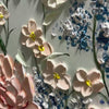 Garden Rhapsody: Original Textured Floral Oil Painting - Colorful Flower Wall Art