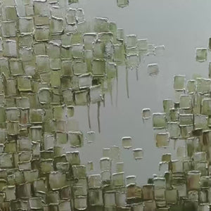 EMERALD CASCADE: Textured Abstract Green Oil Painting