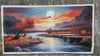 Autumn River: Panoramic Landscape Painting | Sunset, Mountains, Autumn Trees | Wall Art