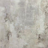 Textured Beige Abstract painting by Javier Ramirez. Modern minimalist artwork with neutral beige tones and a gold frame.