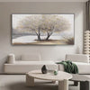 Twilight Trees: Serene Landscape Painting of Trees by the Water | Landscape Decor