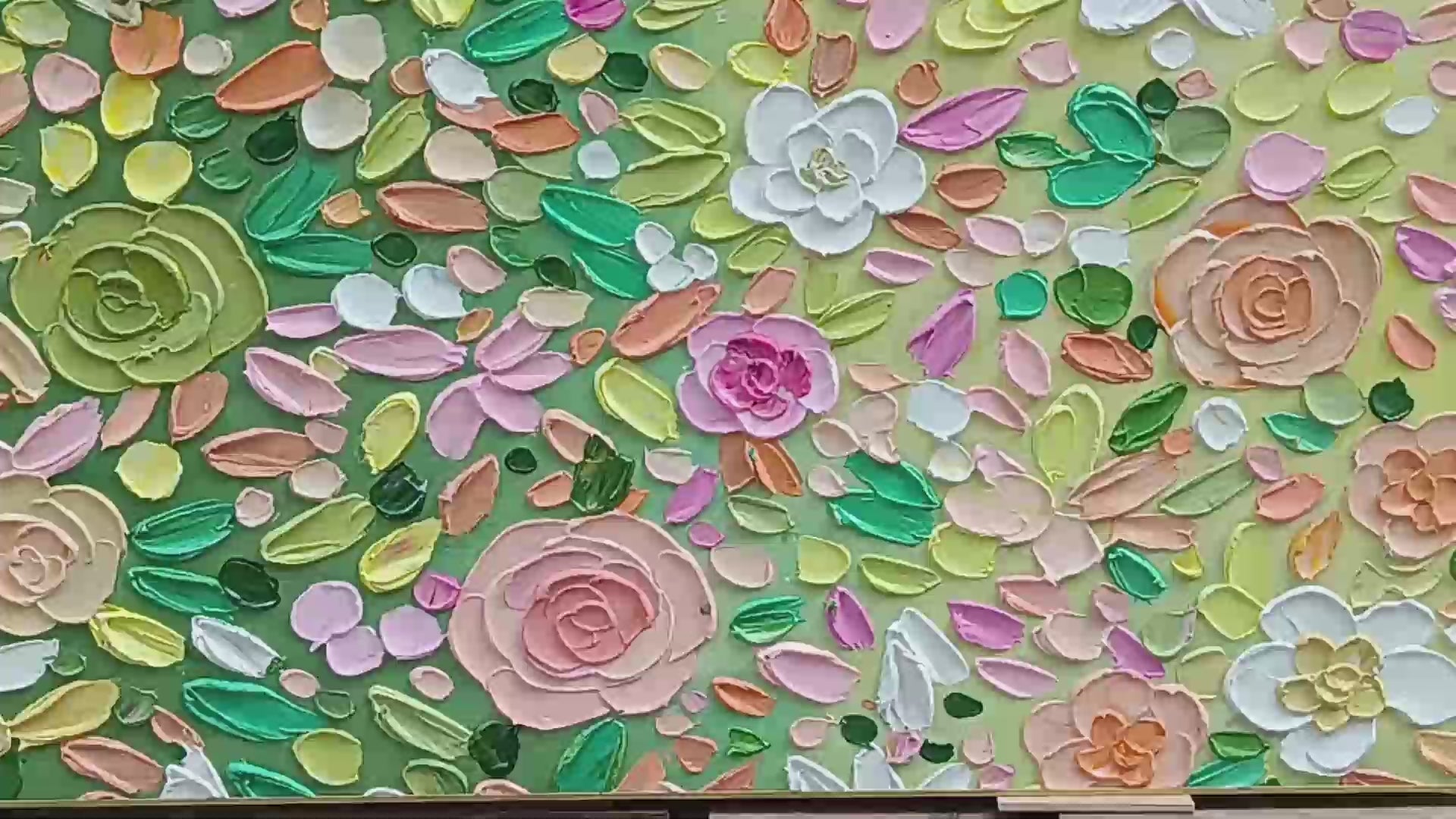 Ready to Ship ｜GARDEN RHAPSODY: Textured Floral Oil Painting