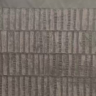 Javier Ramirez's Textured Rectangle Array: Minimalist textured painting in brown, perfect for a modern living room or office.