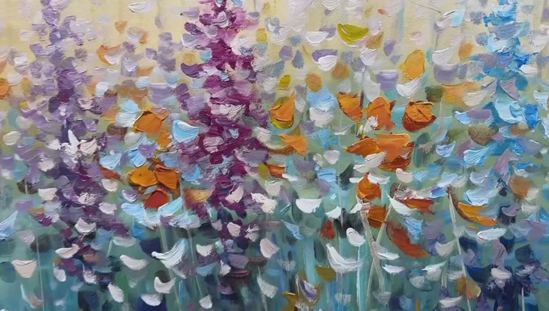 Wild Meadow Impasto Painting | Original Oil Wall Art – MontCarta