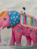 Elephant Dreams: Original Whimsical Elephant and Child Oil Painting - Colorful Wall Art Decor