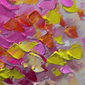 Living Rainbow: Original Textured Impasto Tree of Life Oil Painting - Colorful Nature Wall Art