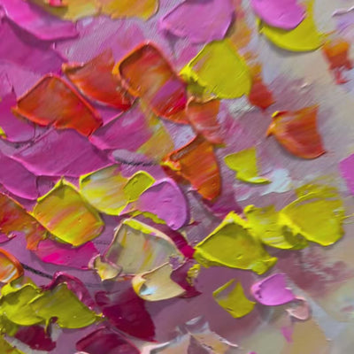 Living Rainbow: Original Textured Impasto Tree of Life Oil Painting - Colorful Nature Wall Art