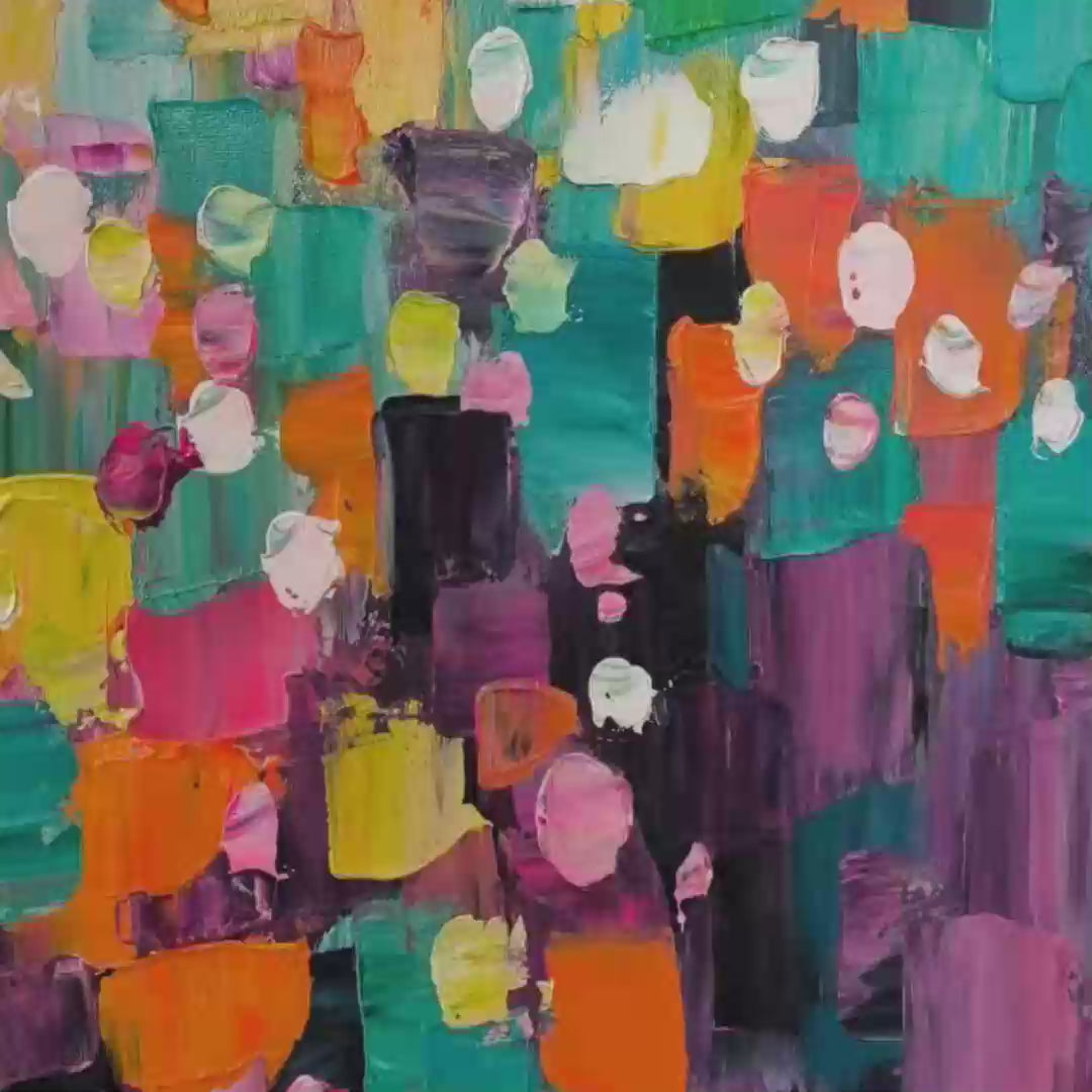 Ready to Ship ｜SPECTRUM MOSAIC: Textured Impasto Abstract Oil Painting