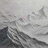 FROZEN PEAKS: Textured Minimalist Mountain Landscape