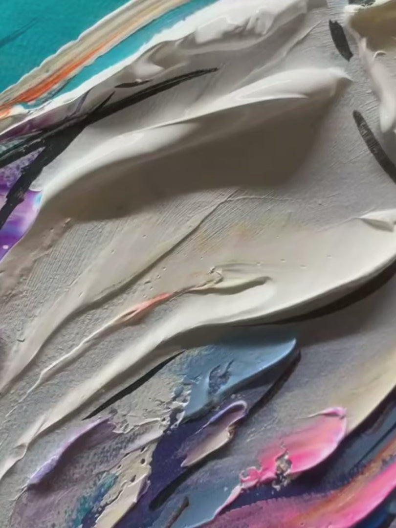 Ocean's Jewels: Original Impasto Colorful Fish Oil Painting - Vibrant Underwater Wall Art