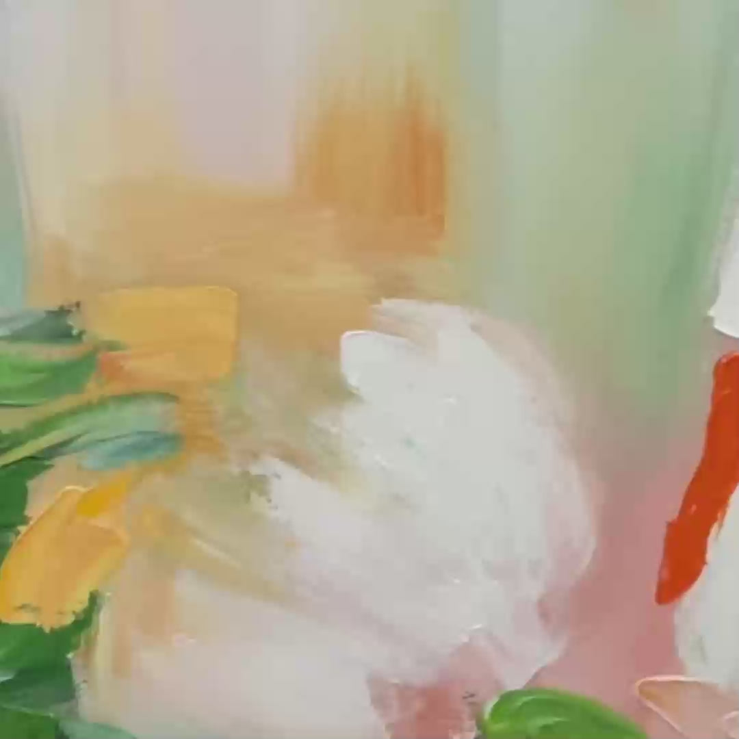 Ready to Ship | BLOOMING ROMANCE: Impressionistic Floral Oil Painting