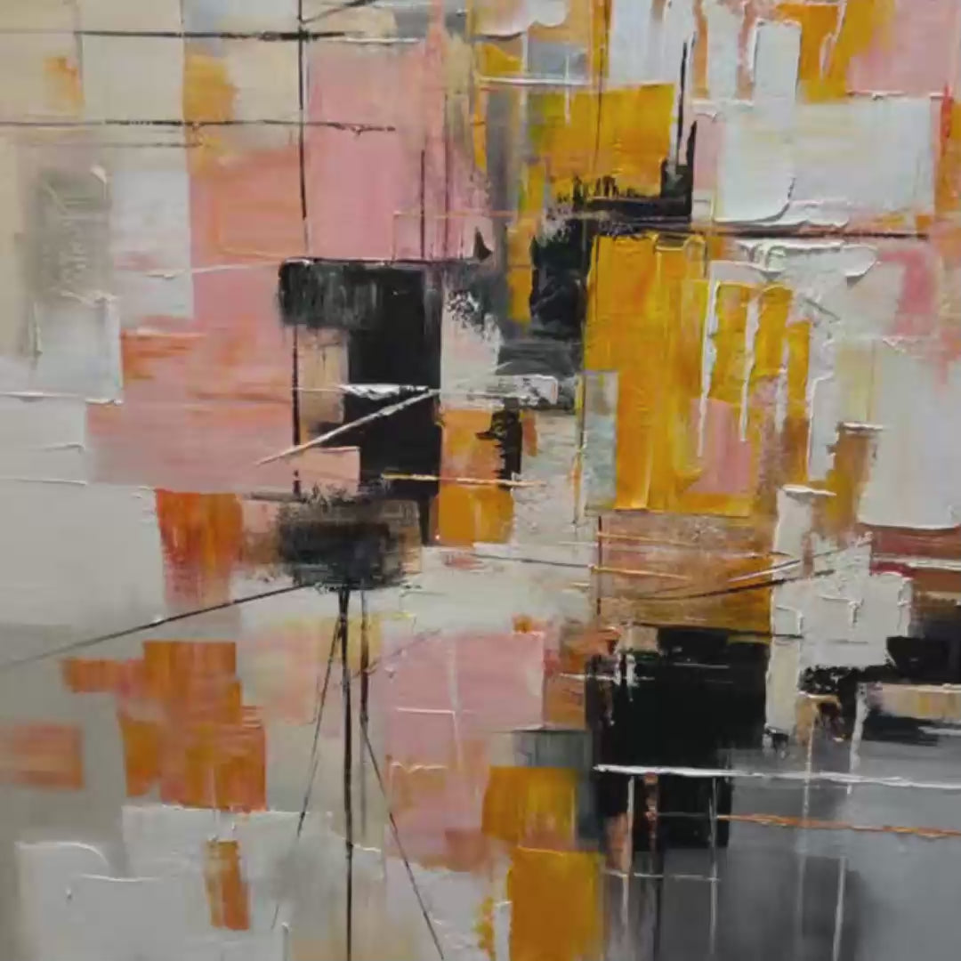 Colorful Abstract Painting, Textured Wall Art, Vertical Canvas, Modern Art