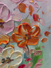 Bouquet of Joy: Panoramic Floral Painting | Colorful | Textured Impasto | Wall Art