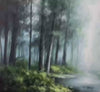 Ready to Ship ｜FOREST WHISPERS: Panoramic Misty Forest Oil Painting