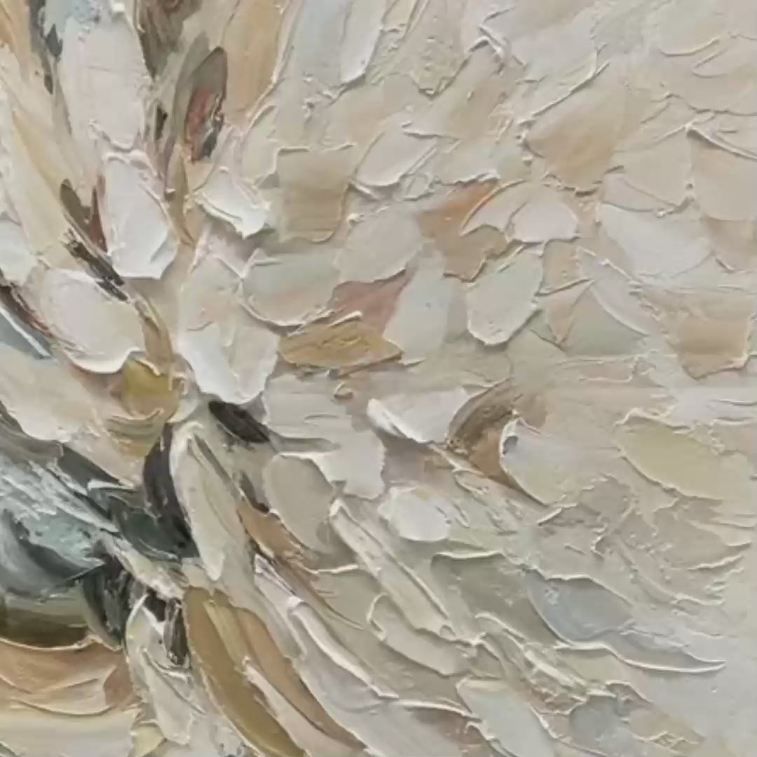 PETALS OF DAWN: Textured Impressionist Floral Oil Painting