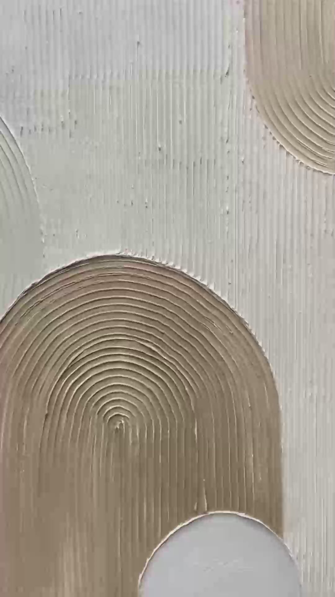 Ready to Ship ｜Beige Arches Diptych: Vertical Textured Abstract Wall Art Set