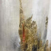 GOLDEN ABSTRACT: Textured Abstract Painting, Vertical Wall Art