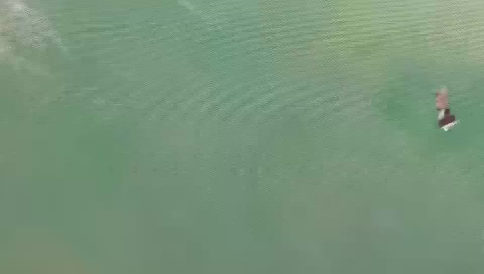 TIDAL CHASE: Aerial Surfer Sports Scene Painting