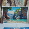 AMALFI COVE: Impasto Coastal Landscape Oil Painting
