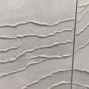 White Textured Squares Diptych by Javier Ramirez: Minimalist white textured painting set of 2, vertical wall art.