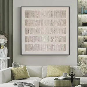Textured Beige: Minimalist Textured Painting | Beige Decor