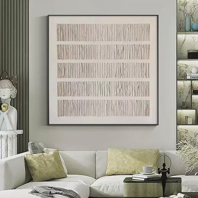 Textured Beige: Minimalist Textured Painting | Beige Decor