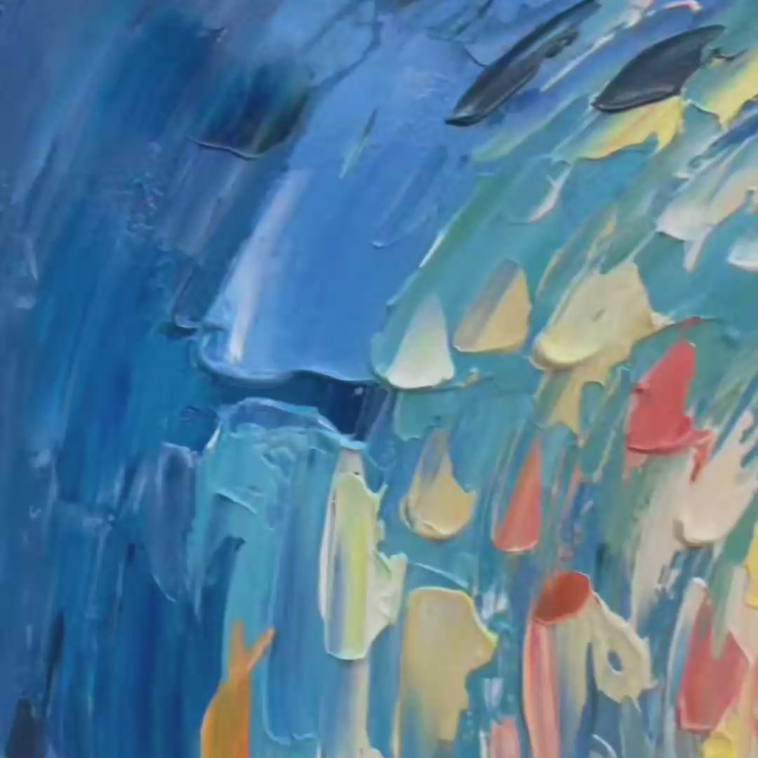 OCEAN’S GRACE: Textured Impasto Seascape Painting