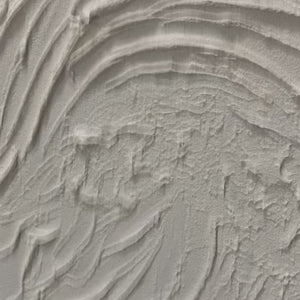 Whispers of White: Original Minimalist White Oil Painting - Textured Abstract Wall Art