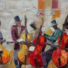 Cellos in Harmony: Original Textured Musicians Oil Painting - Music Wall Art