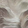 White Sand Dunes: Textured abstract landscape painting by Javier Ramirez, vertical wall art in off-white hues, framed.