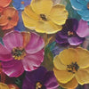 Blooming Rhapsody: Colorful Impasto Floral Oil Painting Canvas Wall Art Flower Decor