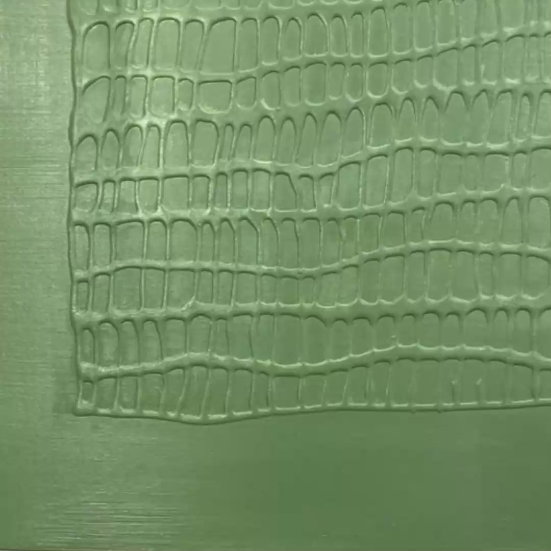 EMERALD GRID: Minimalist Textured Abstract Oil Painting
