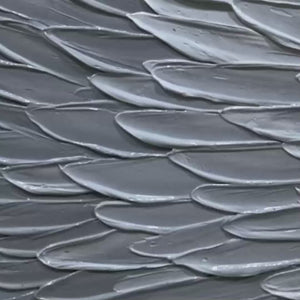 Silver Swirl abstract painting. Grey and white textured art by Isabella Rossi. Modern artwork.