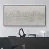 Textured Whispers: Textured Minimalist Abstract Painting in White | Modern Art