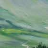 Verdant Valley Vista: Original Abstract Landscape Oil Painting - Textured Mountain Valley Wall Art Decor